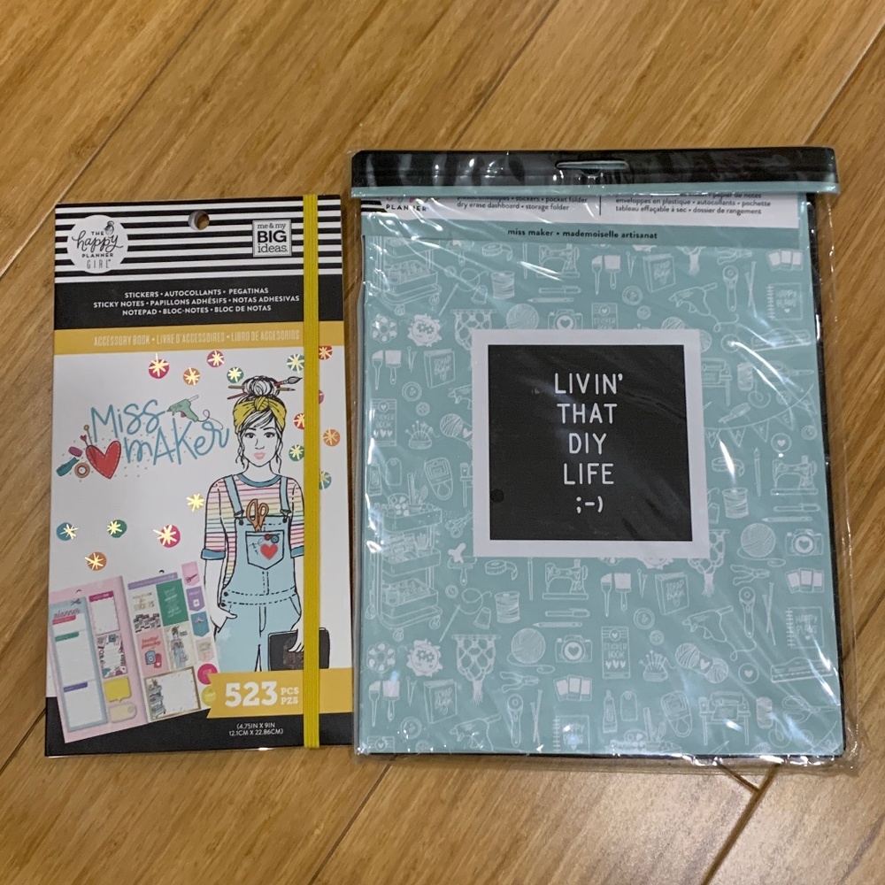 Happy Planner - Miss Maker sticker book and accessories set bundle